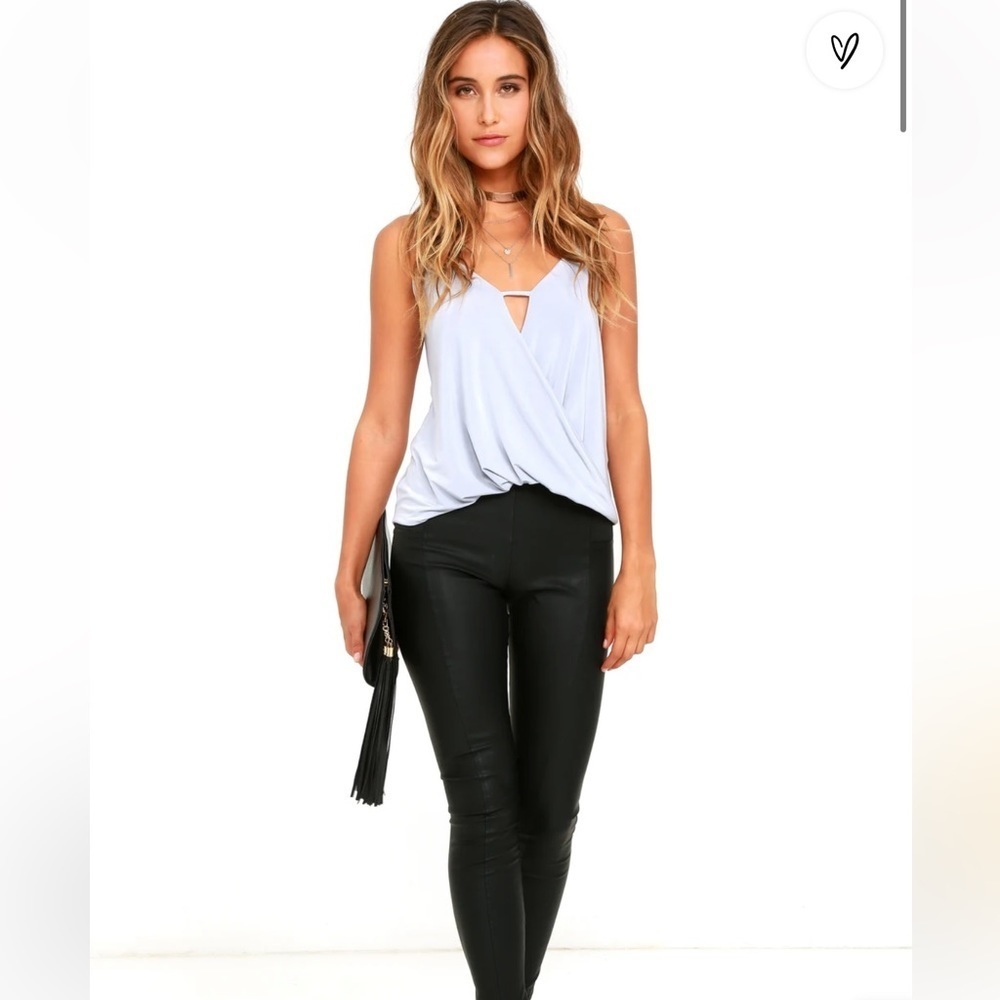Lulu’s “Loops-y Daisy Grey Top”